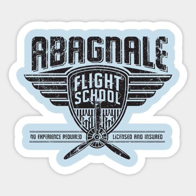 Abagnale Flight School Sticker by MindsparkCreative